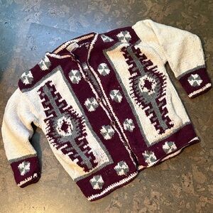 100% wool oversized cardigan